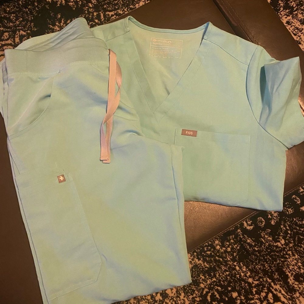 Figs scrub set in Fresh Aqua EUC